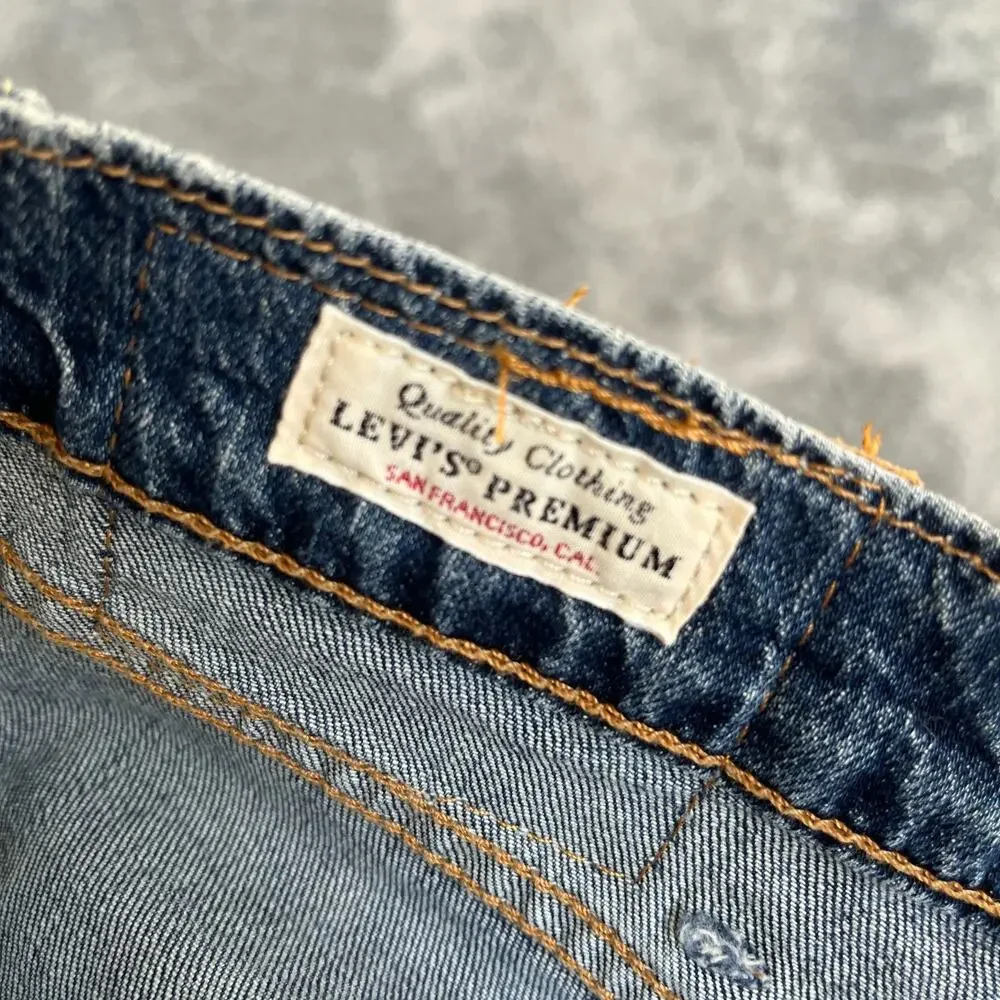 Levi's 511 Premium Medium Wash Blue WaterLess Slim Fit Denim Jeans Mens Sz 38x32